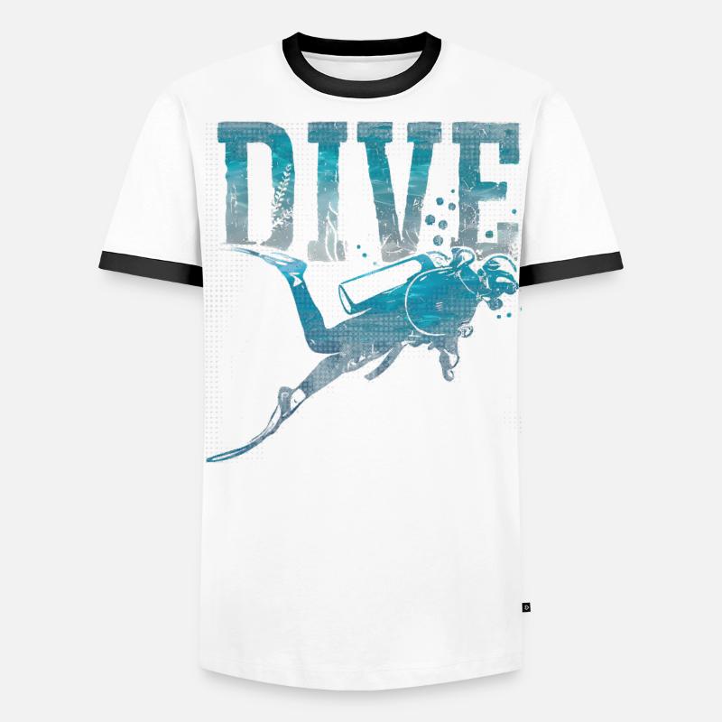 23F 0311 bk T-shirt contrasté Homme