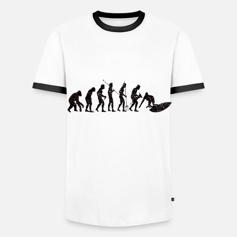 Surfer Evolution Surf Surfboard Planche de surf T-shirt contrasté Homme
