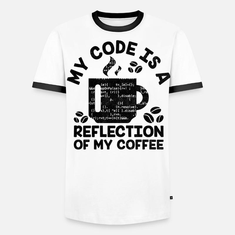 Coffee Coding Programmer Coder Developer Nerd Coff Men's Ringer Shirt