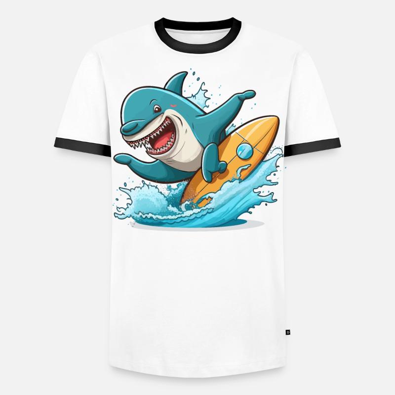 Surfeur de requins T-shirt contrasté Homme