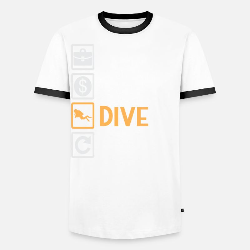 Work, Save, Dive, Repeat – Dive Life Men's Ringer Shirt