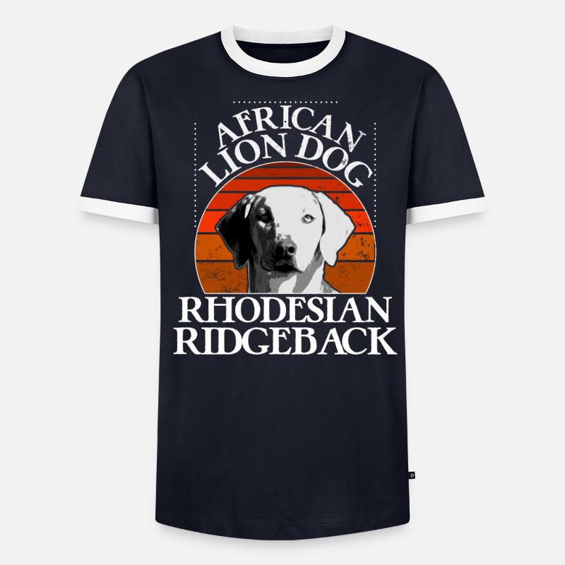 Rhodesian Ridgeback "Chien De Lion d'Afrique" T-shirt contrasté Homme
