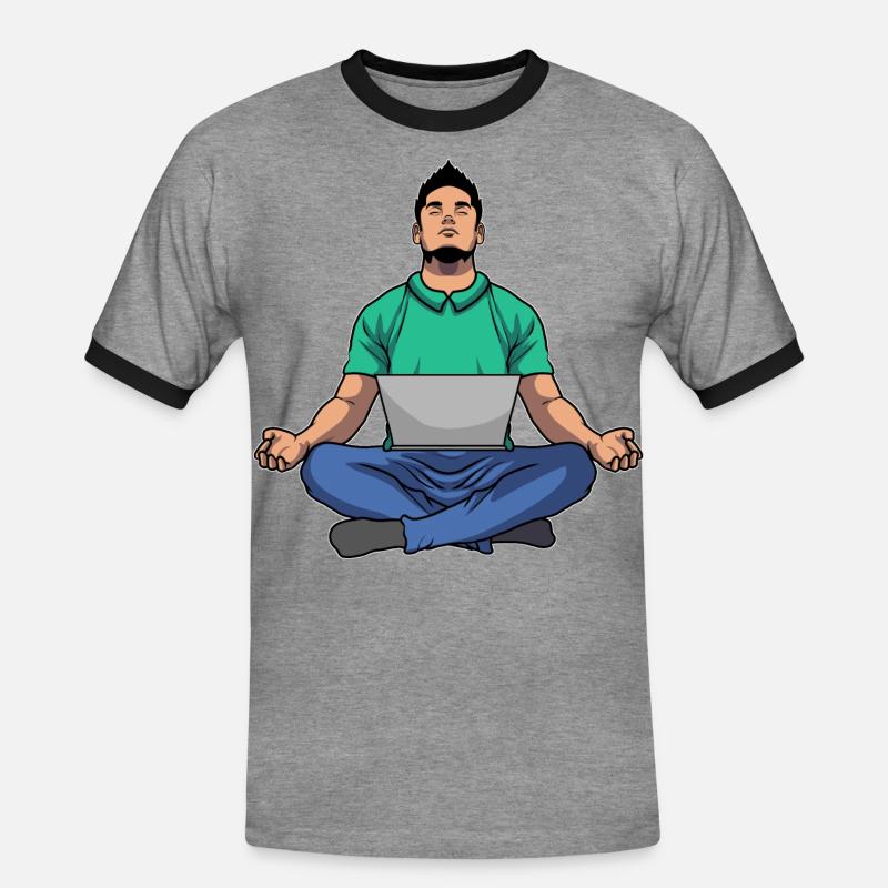 Programmer Coder Software Developer - Men's Ringer Shirt - heather grey/black