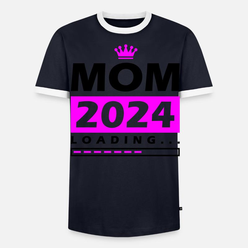 Mama 2024 Loading Mom - Männer Kontrast-T-Shirt - undefined