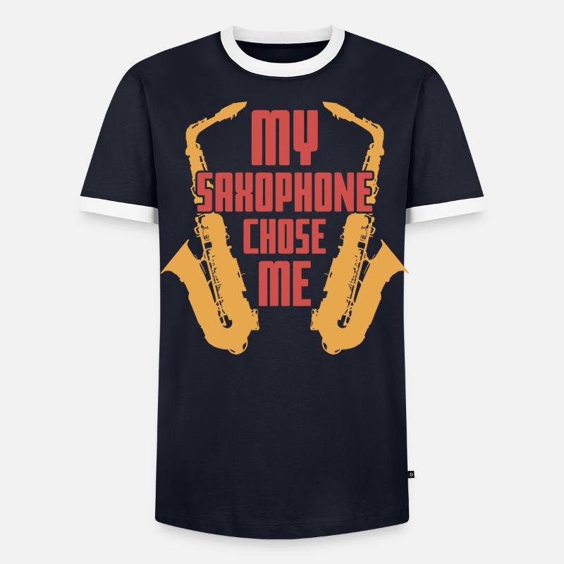 Saxophone Jazz T-shirt contrasté Homme