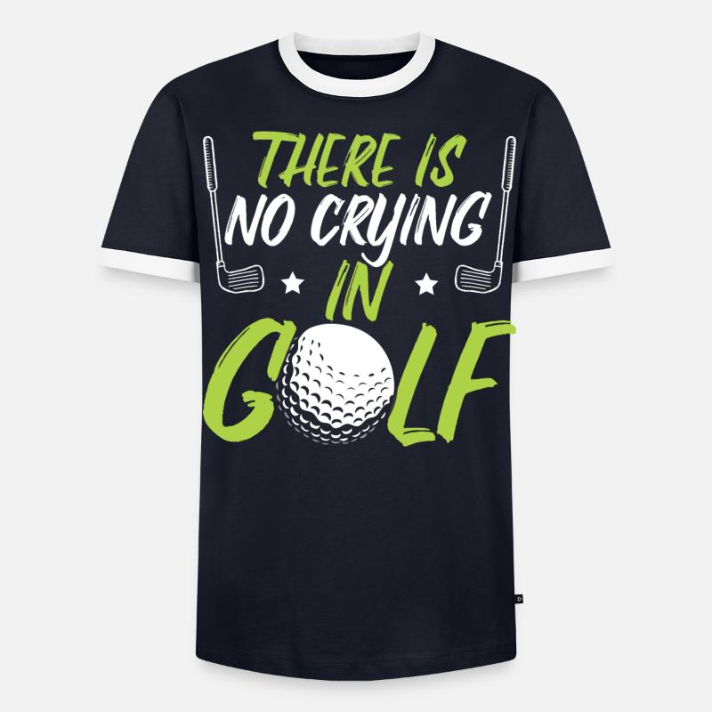 Beim Golf wird nicht geweint - Männer Kontrast-T-Shirt - undefined