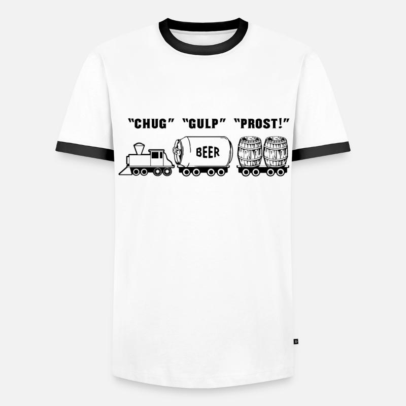 Chug Gulp Prost - Beer Train beer train Men's Ringer Shirt