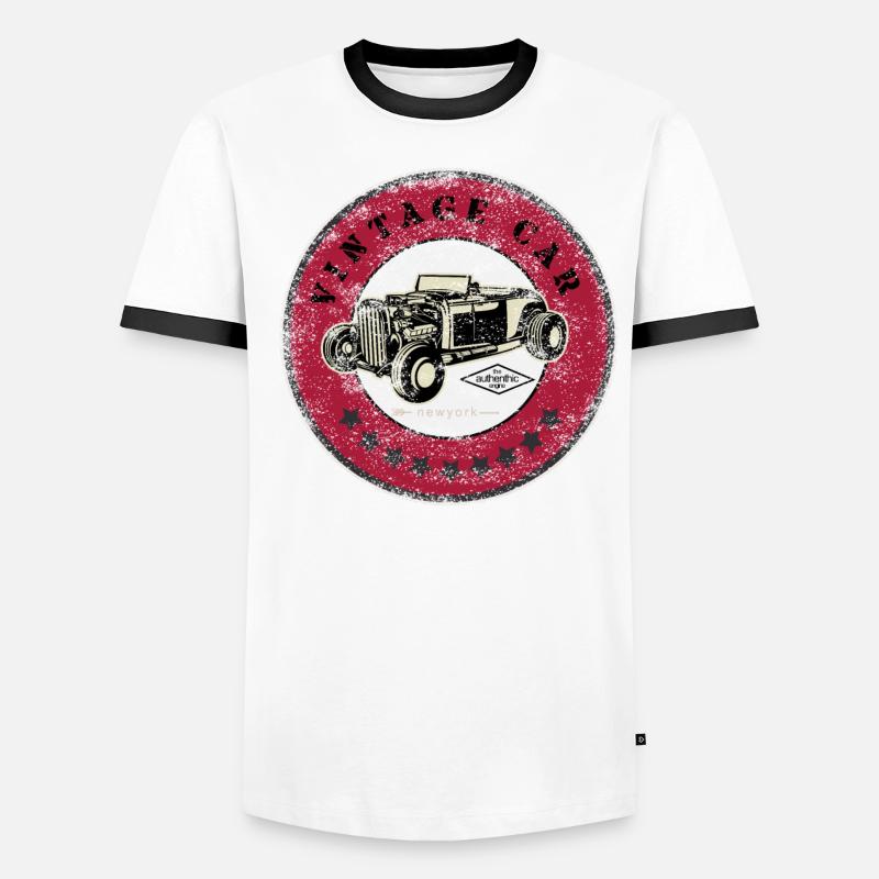Oldtimer Auto Männer Kontrast-T-Shirt