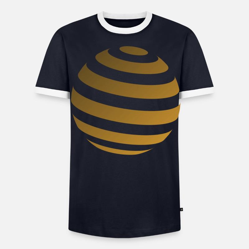 3d rond sphère T-shirt contrasté Homme