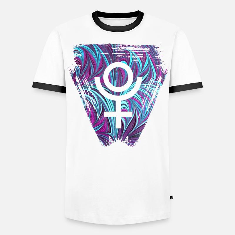 pluto e 74 Männer Kontrast-T-Shirt