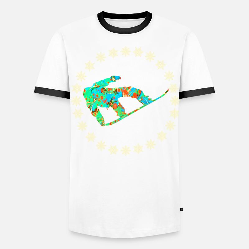 Snowboarder E 4 T-shirt contrasté Homme