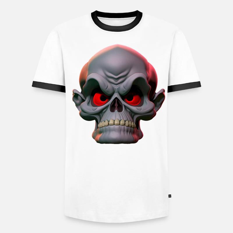 grumpy skull Men's Ringer Shirt
