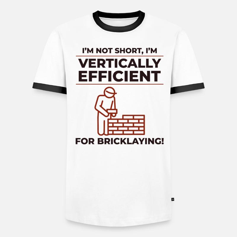 Bricklayer Bricklaying Vertical Efficiency Job Men's Ringer Shirt