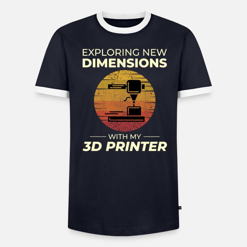 3D Printer 3D Printing - Men's Ringer Shirt - undefined
