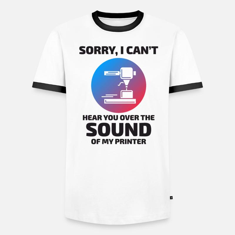 3D Printer 3D Printing Funny Men's Ringer Shirt