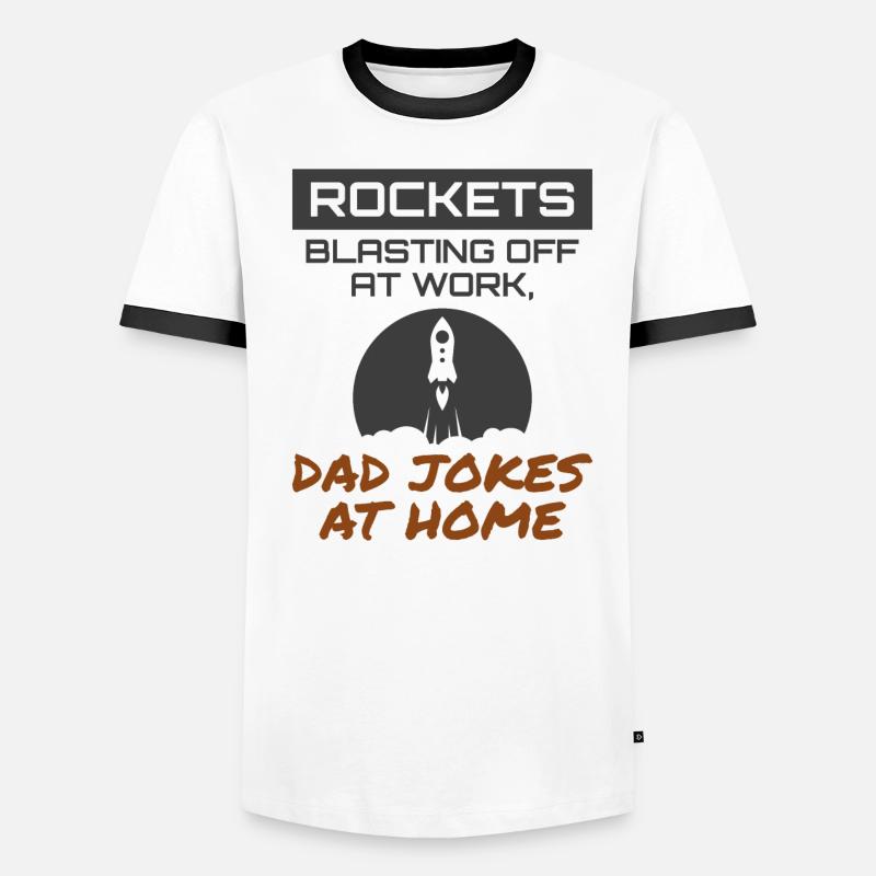 Aerospace Engineer Dad Jokes Rocket Scientist Men's Ringer Shirt