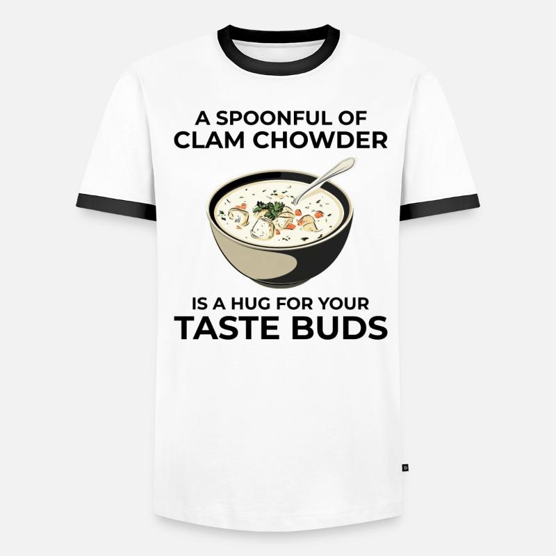 Clam Chowder Shellfish Hilarious Seafood Soup Men's Ringer Shirt