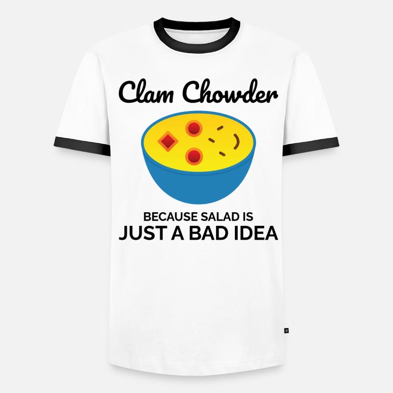 Clam Chowder Shellfish Hilarious Seafood Soup Men's Ringer Shirt