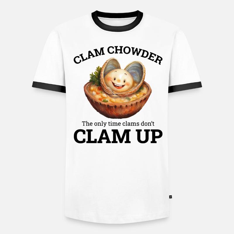 Clam Chowder Shellfish Hilarious Seafood Soup Men's Ringer Shirt