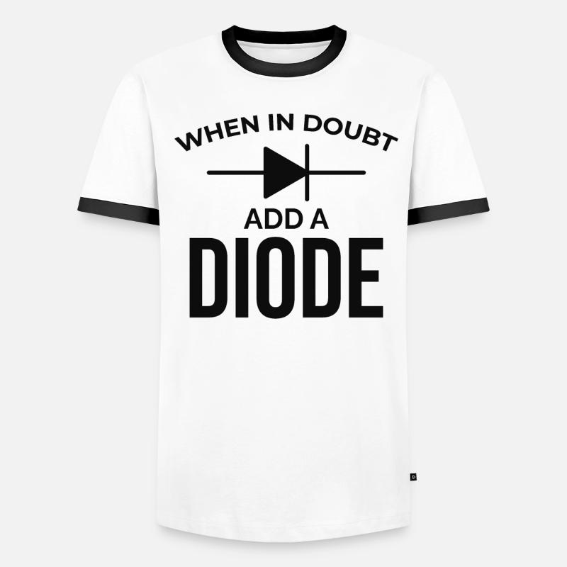 Elektriker: Im Zweifelsfall eine Diode einbauen Männer Kontrast-T-Shirt
