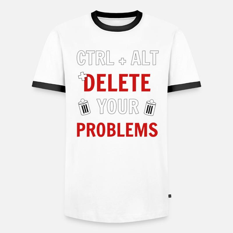 Ctrl + Alt + delete your problems programmierer Männer Kontrast-T-Shirt
