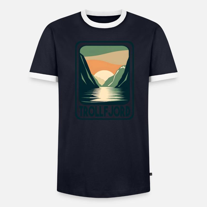 Trollfjord Männer Kontrast-T-Shirt