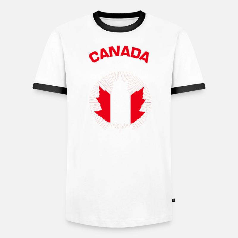Kanada Kanadier Flagge Geschenkidee Männer Kontrast-T-Shirt