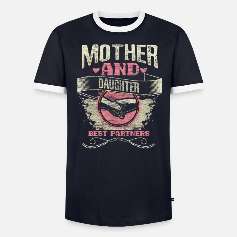 Mutter Tochter Beste Freunde Eltern - Männer Kontrast-T-Shirt - undefined
