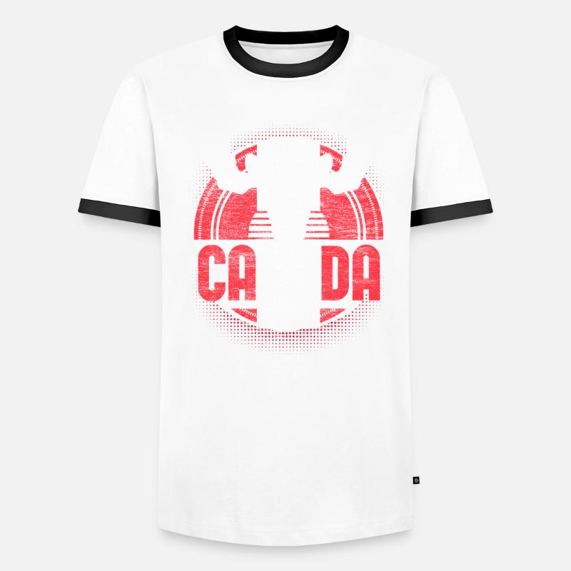 Canada Maple Flag Gift Idea Men's Ringer Shirt