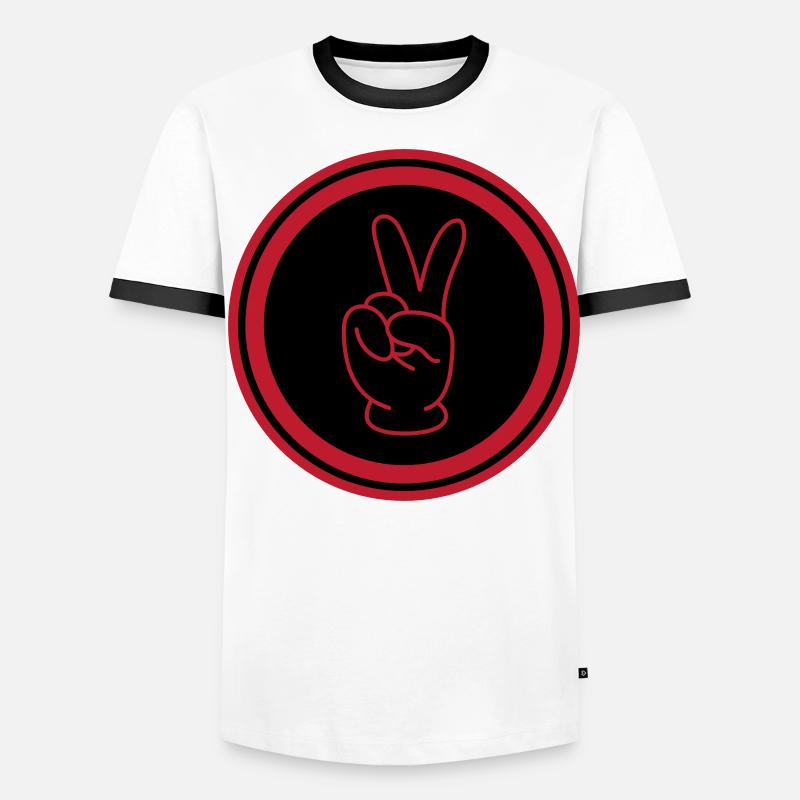 Bande dessinée Peace Hand T-shirt contrasté Homme