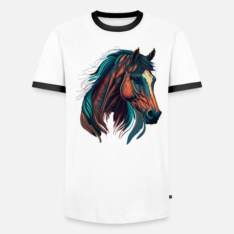 Cheval de course T-shirt contrasté Homme