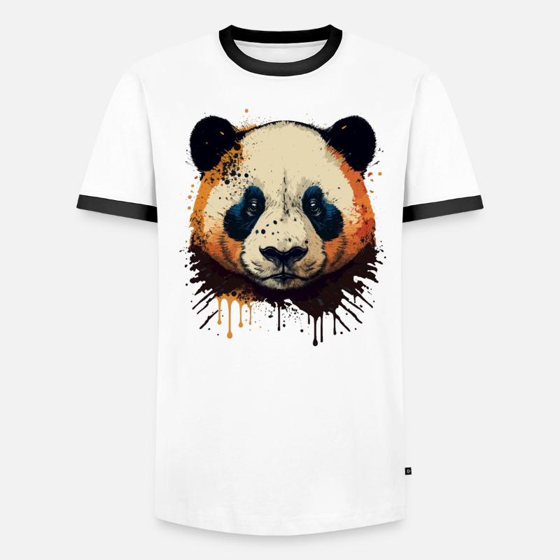 Panda mignon T-shirt contrasté Homme