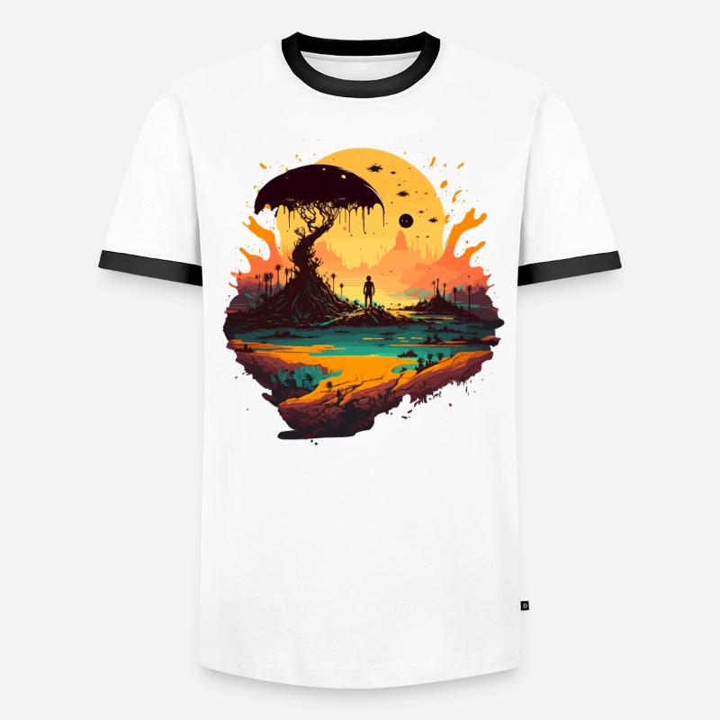 Fremde Gesellschaft Männer Kontrast-T-Shirt