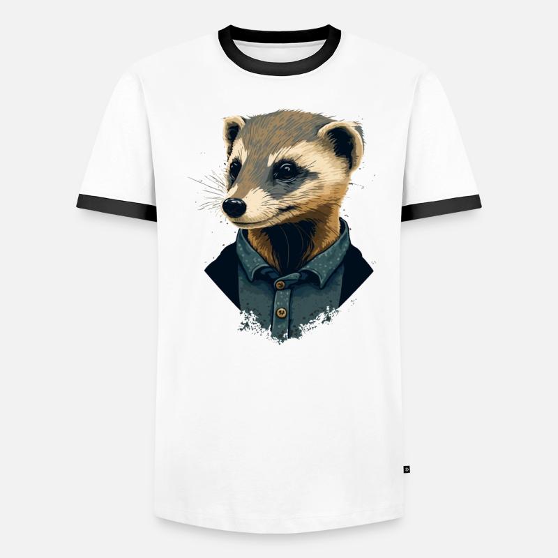 Frettchen-Stil Männer Kontrast-T-Shirt
