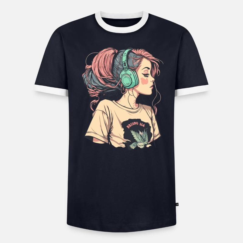 Lofi Beats T-shirt contrasté Homme