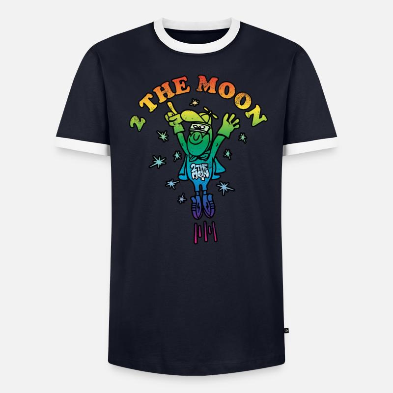 Vers la lune T-shirt contrasté Homme