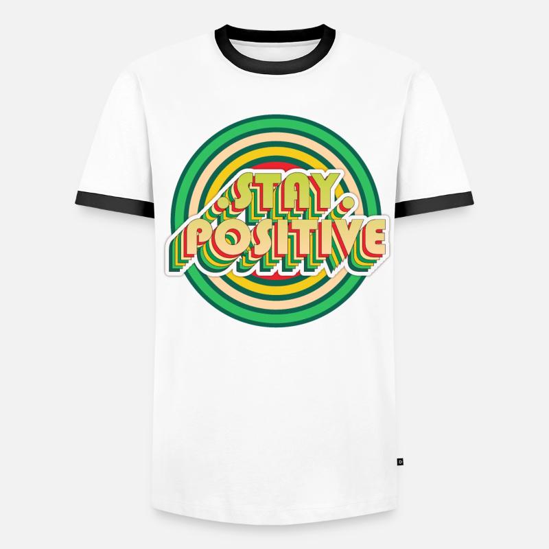 Restez positif T-shirt contrasté Homme