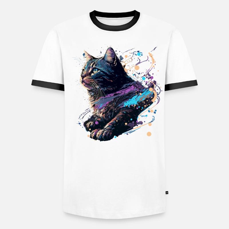 Cat Artwork Men's Ringer Shirt