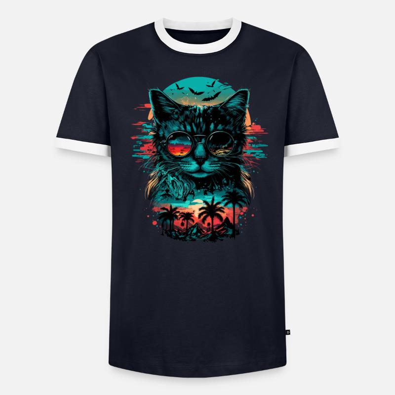 Chat du ciel T-shirt contrasté Homme