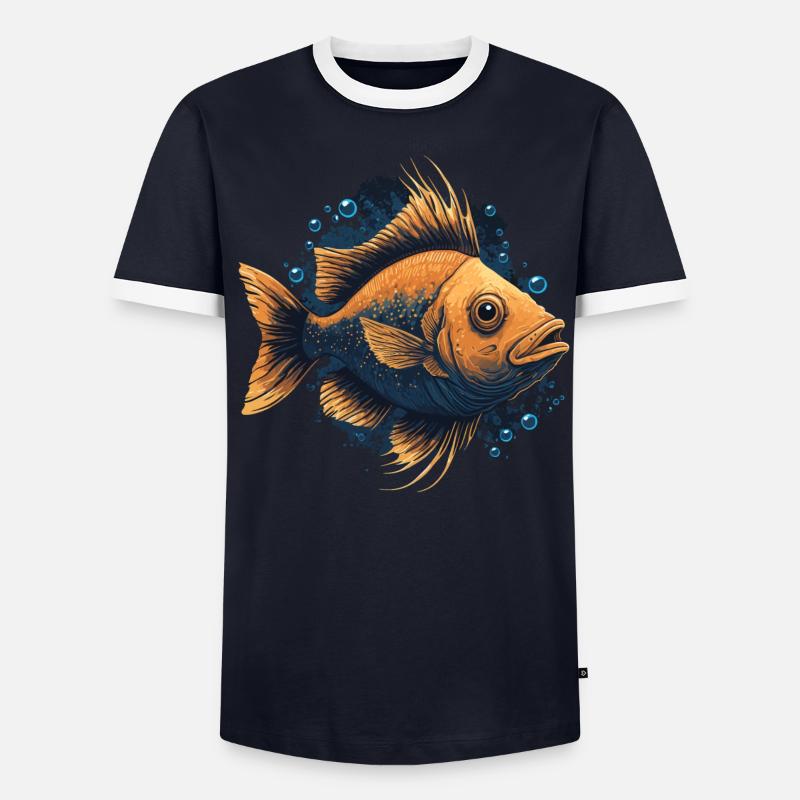 Brown Fish Men's Ringer Shirt