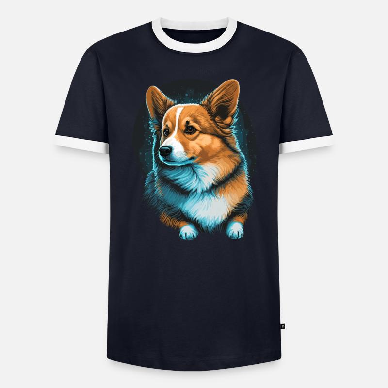 Fond brillant Corgi T-shirt contrasté Homme