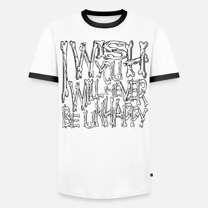 I wish you will never be unhappy bones horror Men's Ringer Shirt