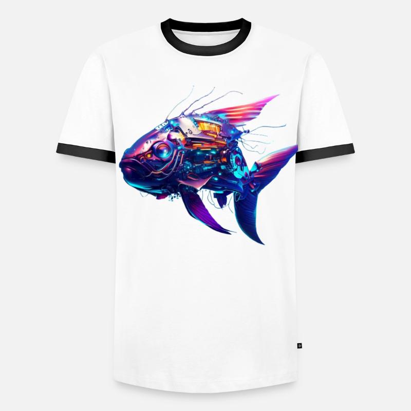 Cyber fish Men's Ringer Shirt