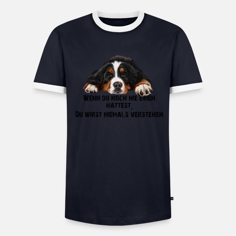 Berner sennenhund Männer Kontrast-T-Shirt
