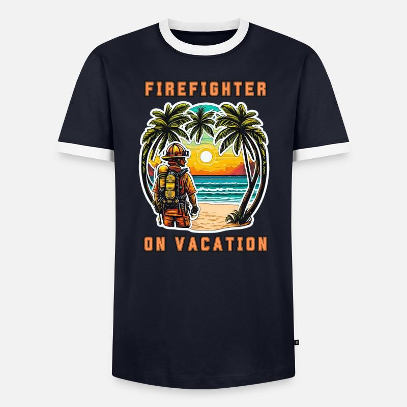 Pompier en vacances T-shirt contrasté Homme