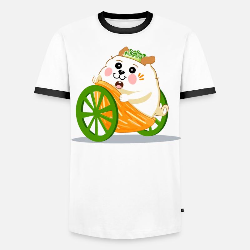 Neugieriges Erdmännchen Männer Kontrast-T-Shirt