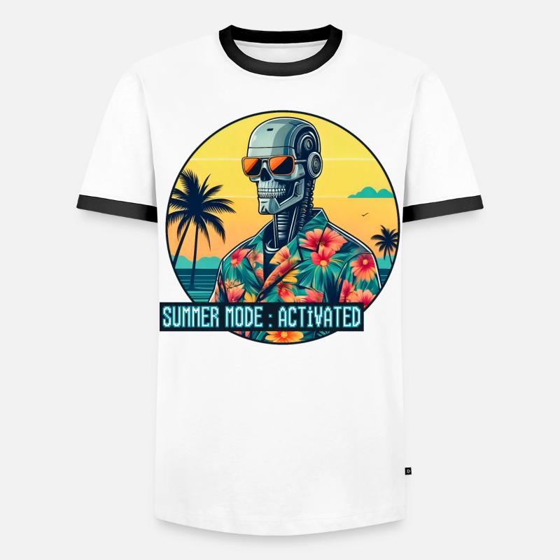 Mode été activé T-shirt contrasté Homme