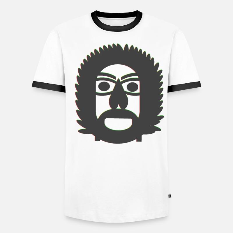 Ruppiger Mann Männer Kontrast-T-Shirt