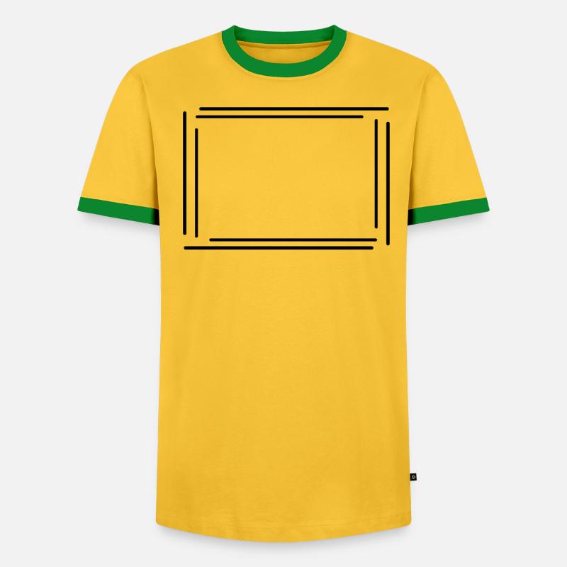 Rectangular frame with black lines - Men's Ringer Shirt - undefined