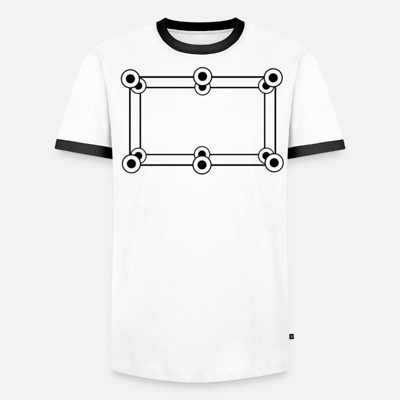Futuristic frame with circles points Men's Ringer Shirt